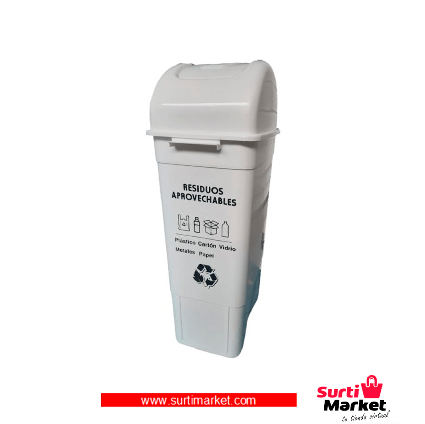 PAPELERA VAIVEN 55 LTS BLANCA 1