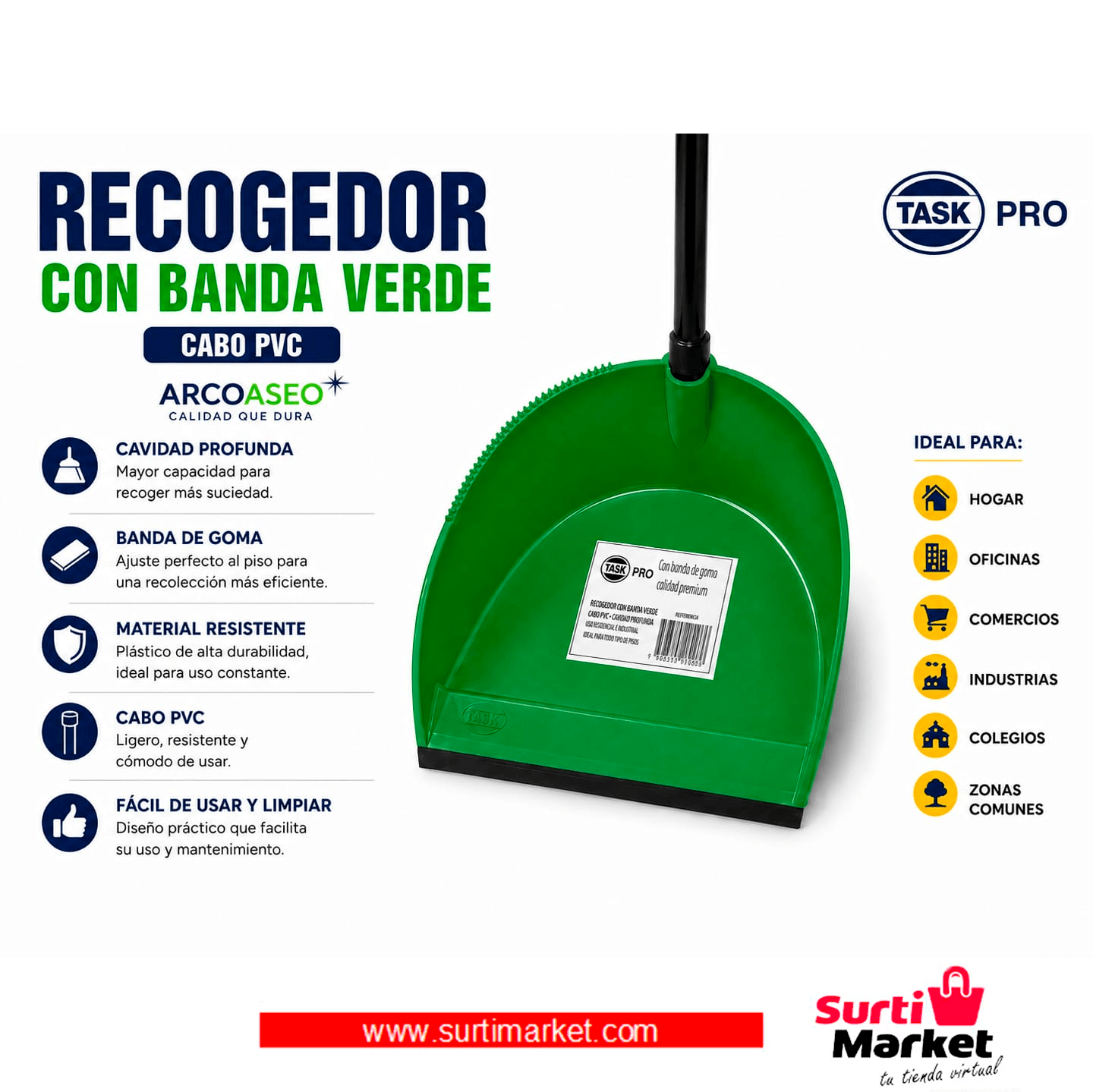 recogedor verde